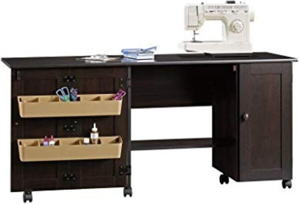 Sauder Select Sewing Craft Table de Couture, Bois d'ingénierie, Finition Cannelle Cerise, L 40,08