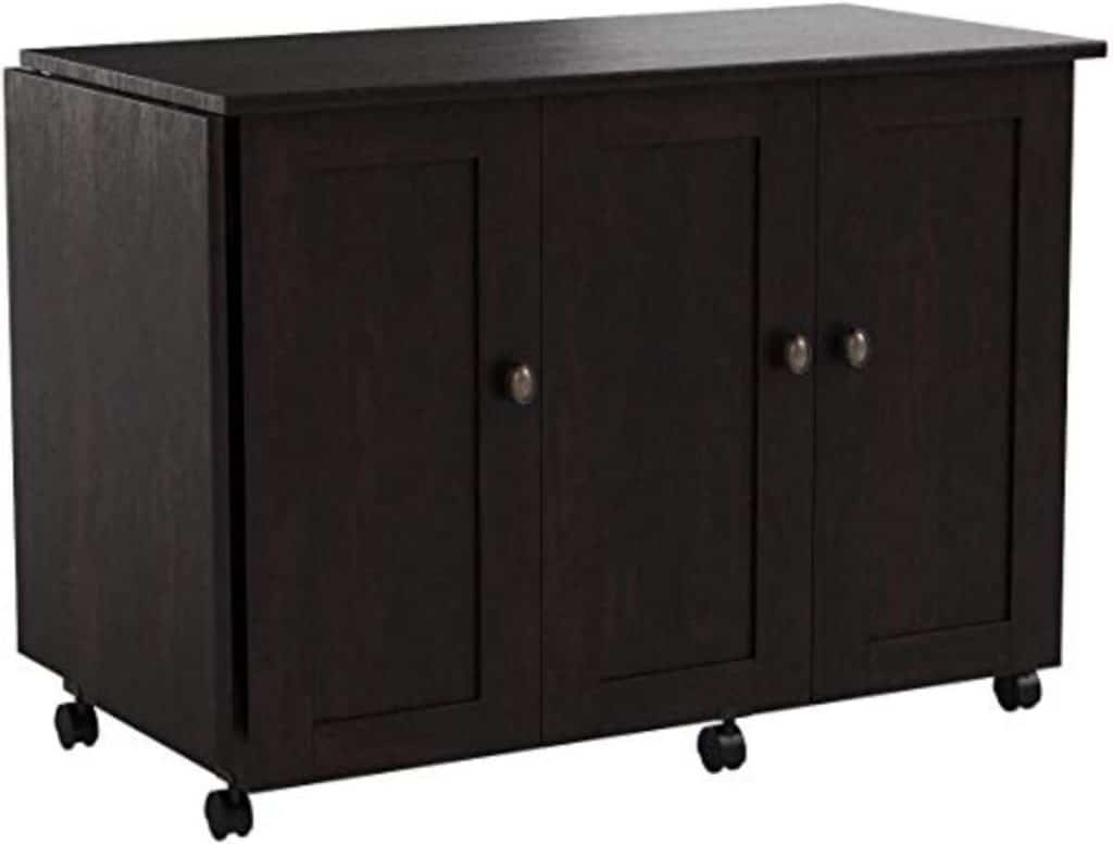 Test : table de couture Sauder Select, finition cannelle cerise