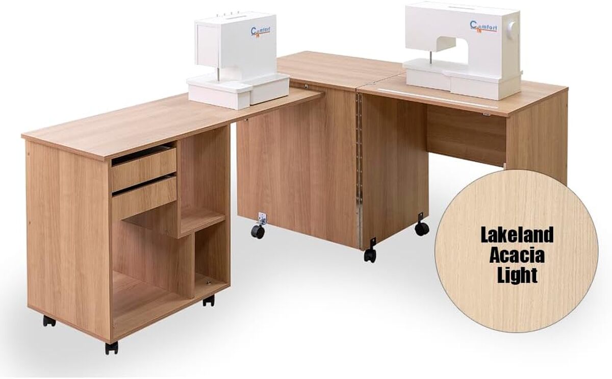 Test de l'armoire machine à coudre Comfort 8 Lakeland Acacia Light