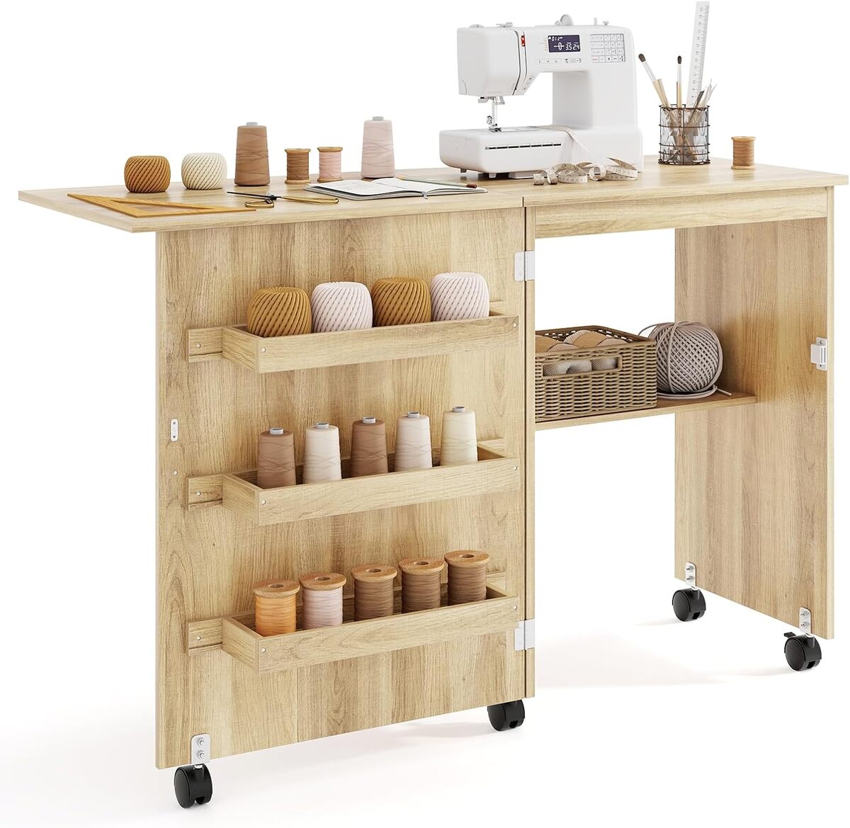 Test : meuble couture pliant Giantex, idéal petits espaces