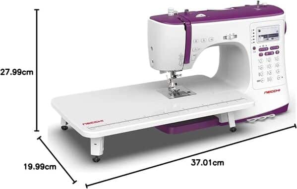 Necchi – Machine à coudre informatisée NC-204D + table d'extension