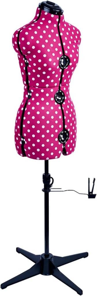 Test : mannequin couture réglable Sewing Online, motif à pois cerise, petite taille (S)