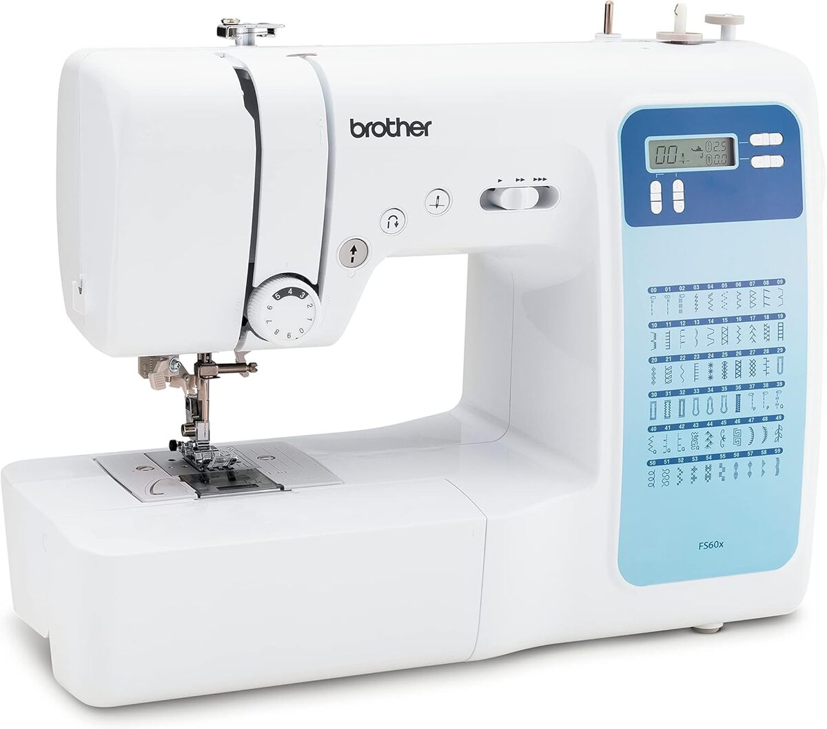 Test de la machine à coudre électrique Brother FS60X, blanc