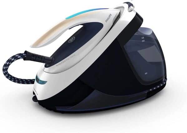 Philips PerfectCare Elite Centrale Vapeur - 2700W, Effet Pressing 520 g, 7,5 Bar, Technologie OptimalTEMP, Mode ECO, T-ionicGlide, Bleu/Blanc (GC9635/20)