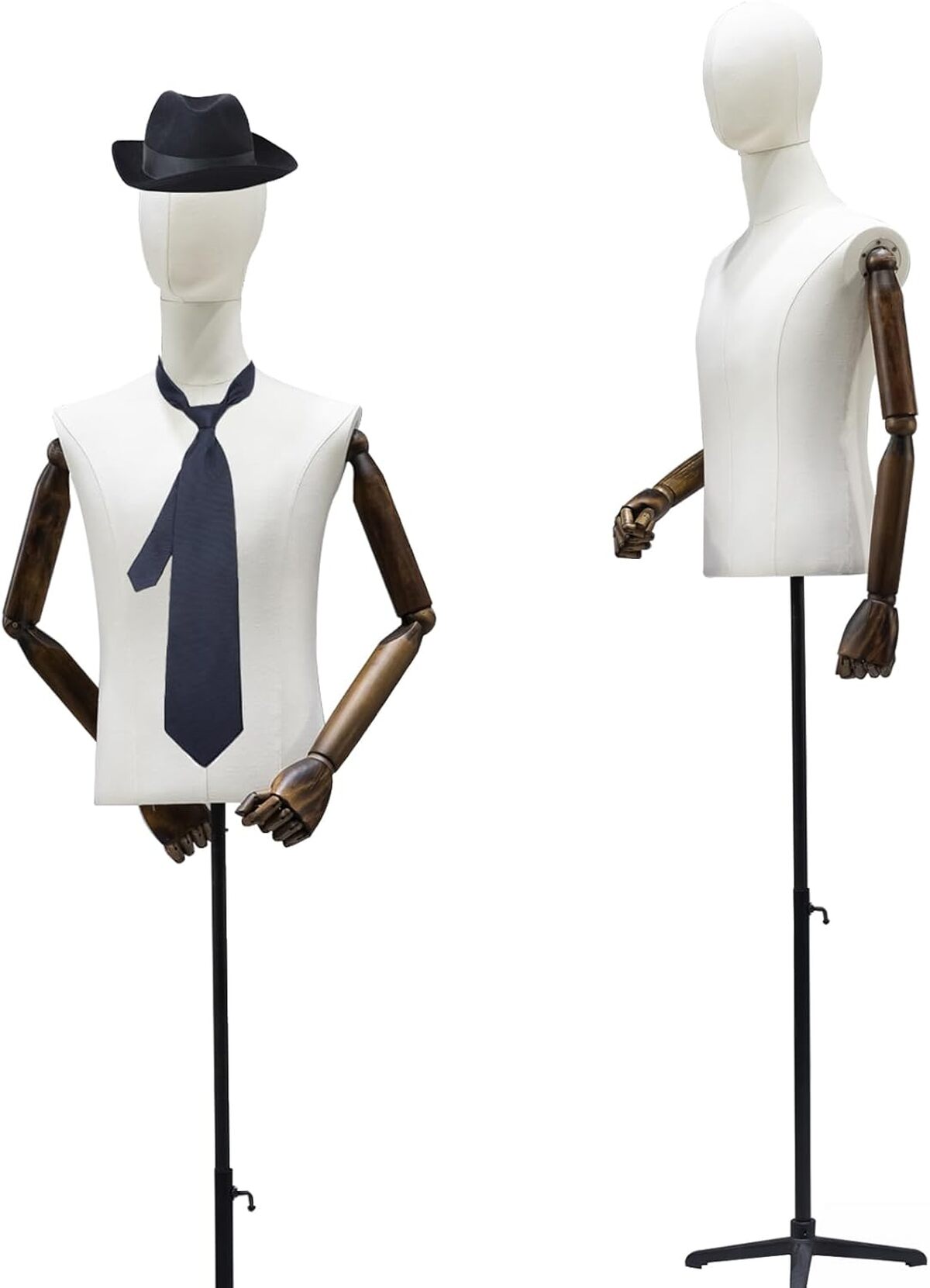 Avis buste de mannequin masculin réglable avec trépied métal