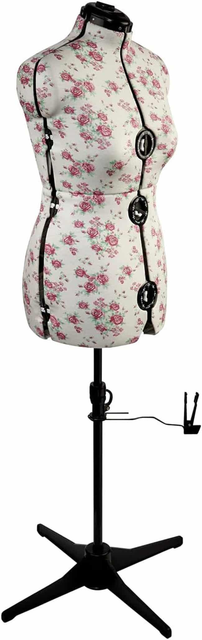 Test : mannequin couture ajustable Sewing Online, motif rose