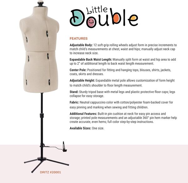 Dritz Little Double 20001 Robe réglable pour Enfant Beige