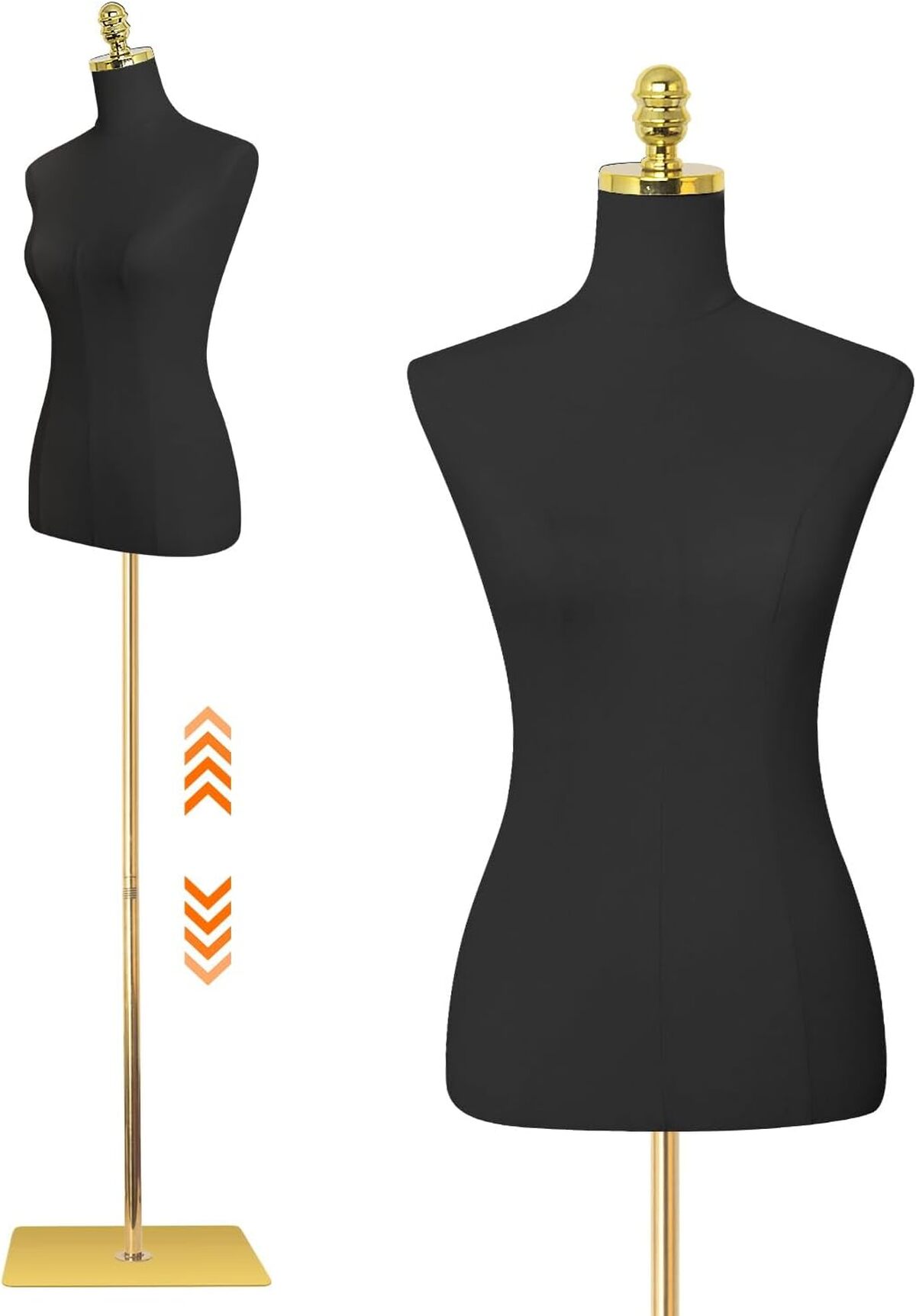 Avis sur le buste de mannequin femme réglable noir