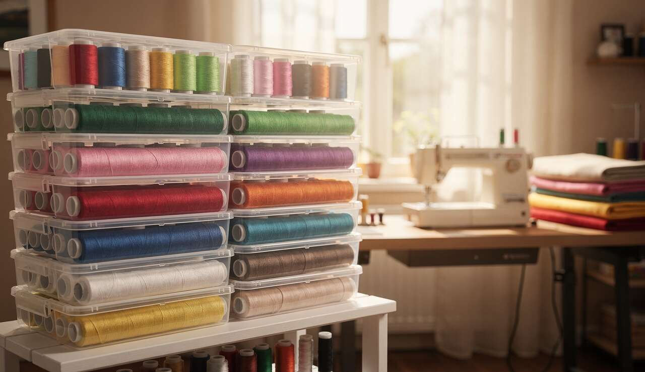 Prot&eacute;ger le fil &agrave; coudre de la poussi&egrave;re et de l'humidit&eacute;