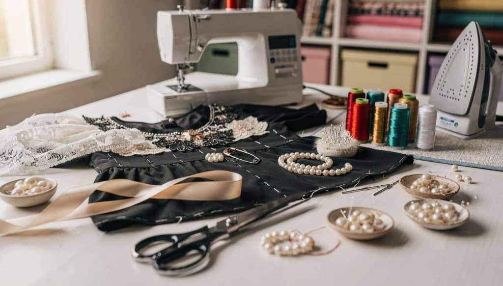 Customisation d'une robe noire : astuces couture