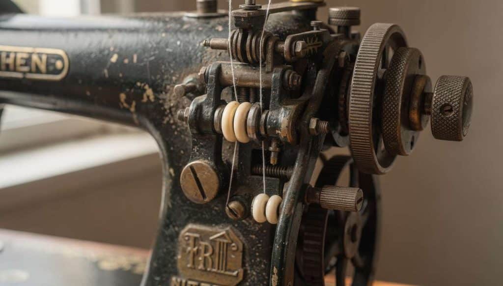 Enfilage du fil supérieur : guide pour machine à coudre mécanique