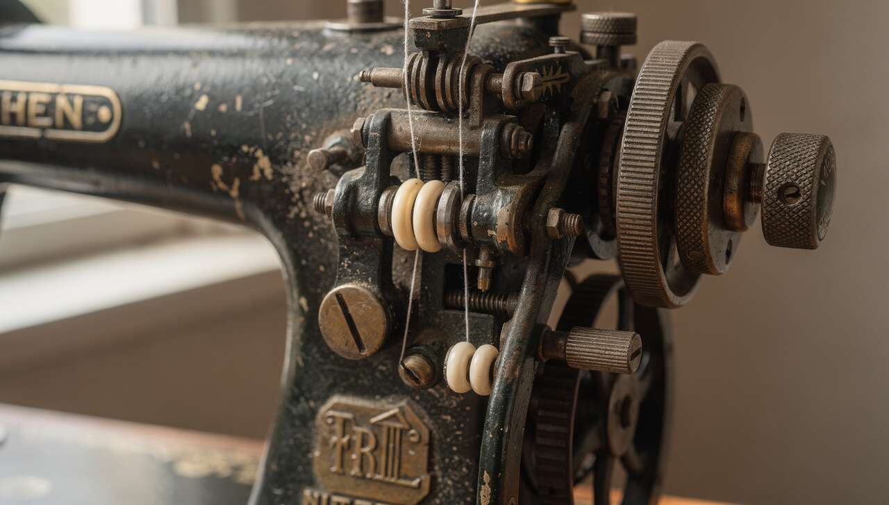 Enfilage du fil supérieur : guide pour machine à coudre mécanique