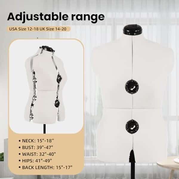 Découvrez notre test du mannequin de couture réglable PDM WORLDWIDE, des tailles M à L : ajustement parfait et flexibilité pour une confection sur-mesure réussie.