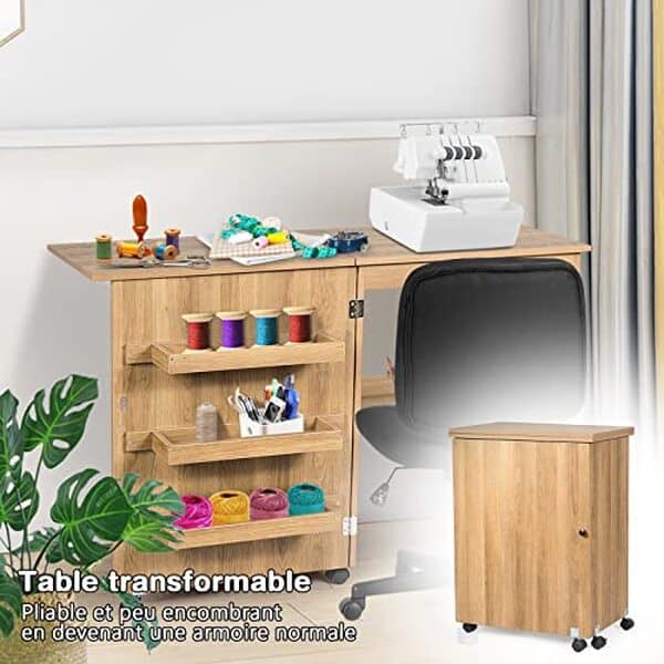 Découvrez notre analyse approfondie de la table à coudre pliable Relax4Life, ses fonctionnalités, ses étagères et roulettes pratiques pour un rangement facile et un espace de travail optimisé
