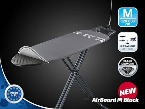 Découvrez notre test détaillé de la table à repasser Leifheit Airboard M Black : design élégant, repassage efficace et confort d'utilisation pour un linge impeccable. 