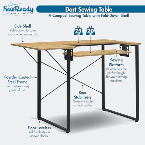 Découvrez notre test complet de la table de couture Sew Ready avec plateau rabattable graphite/frêne noir : fonctionnalités, avantages et avis d'utilisation pour bien choisir votre table. 