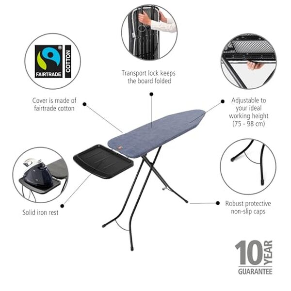 Découvrez notre test complet de la table à repasser Brabantia taille B avec plateau extra-stable. Avis, performances et conseils d'achat pour bien choisir votre table à repasser. 