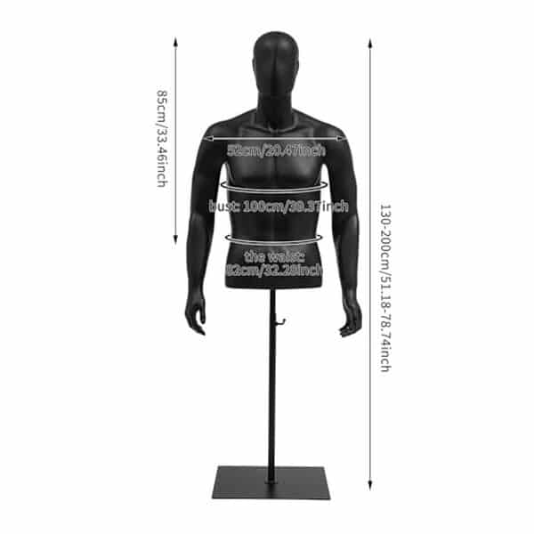 Découvrez notre test détaillé du mannequin demi-corps homme réglable noir : caractéristiques, avantages et avis d'utilisation pour vos besoins de présentation. 