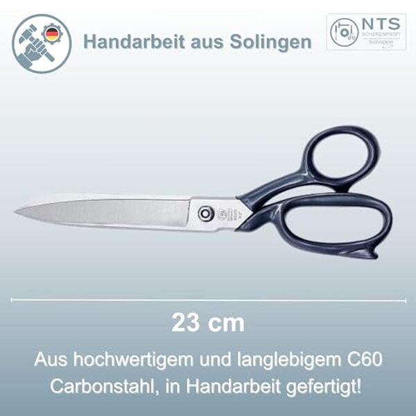 Découvrez notre test détaillé des ciseaux de couture NTS-Solingen 23 cm en acier forgé : qualité, performance et durabilité pour les professionnels et amateurs.