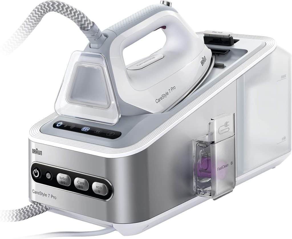 Test du Braun IS 7155.WH : performances exceptionnelles d'une centrale vapeur 2400 W