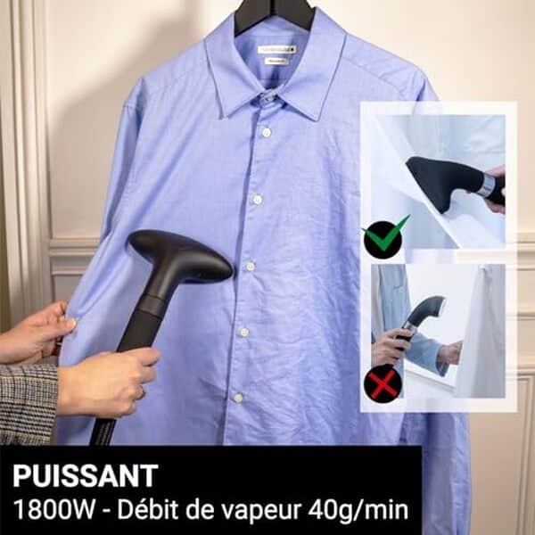 Découvrez notre test complet du défroisseur vapeur SteamOne H18B : performances, rapidité et efficacité d'un modèle 1800W pour vêtements impeccables.