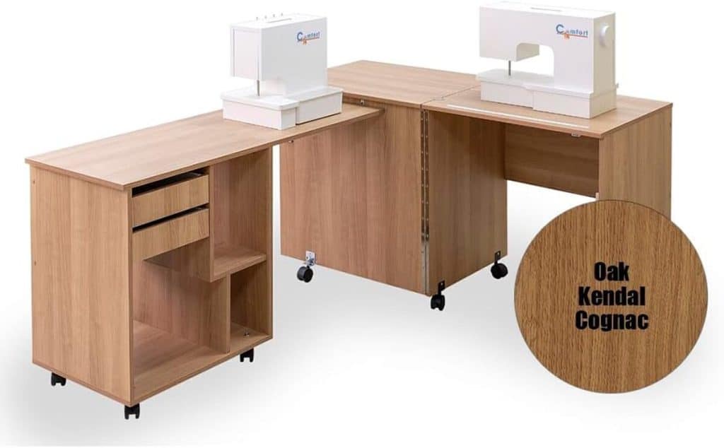 Test armoire machine à coudre Comfort 8 (oak kendal cognac)
