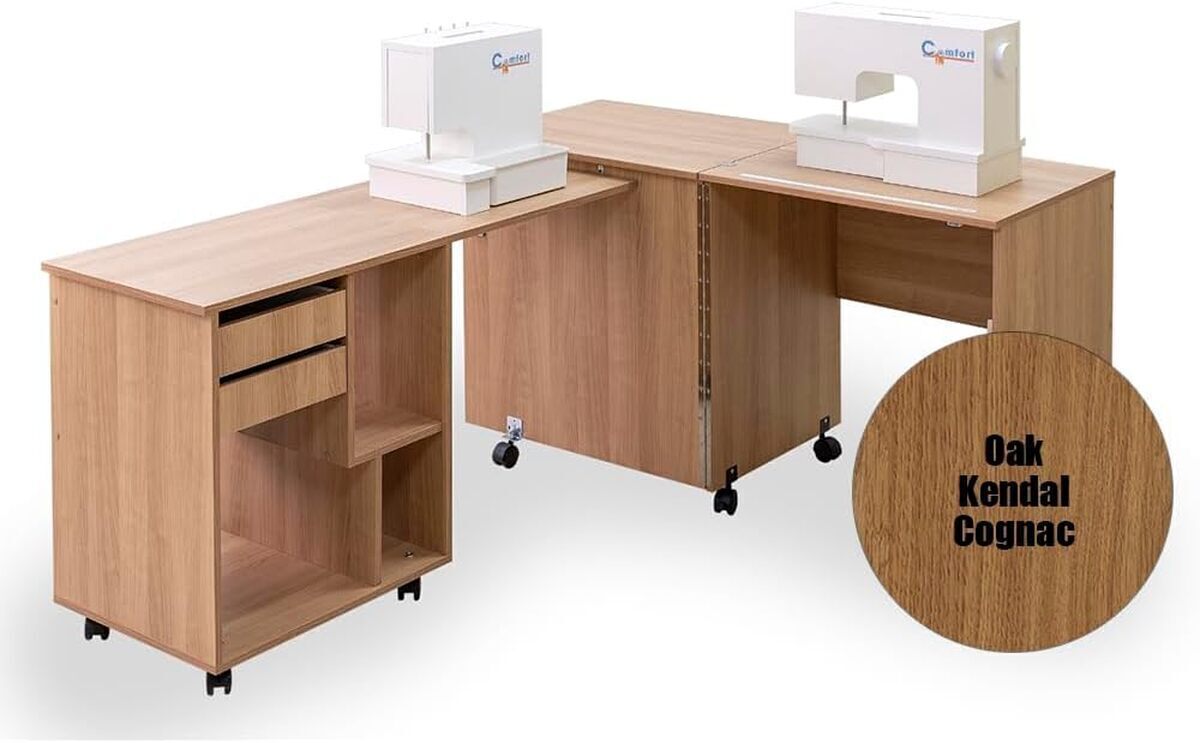 Test armoire machine à coudre Comfort 8 (oak kendal cognac)