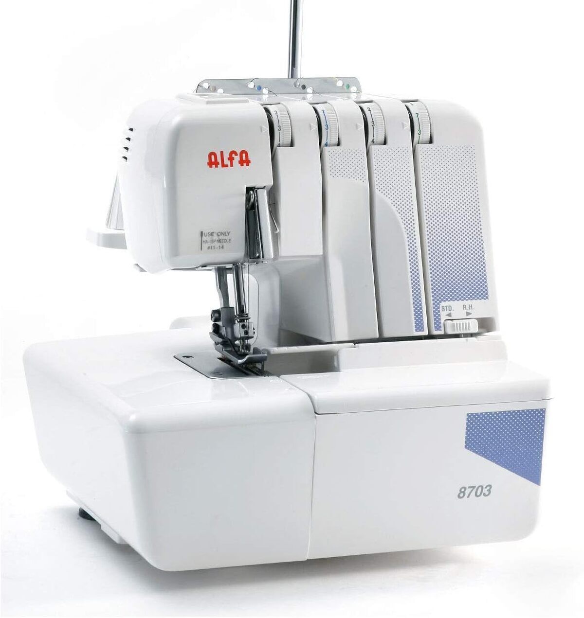 Test de la machine à coudre surjeteuse professionnelle Alfa 8703