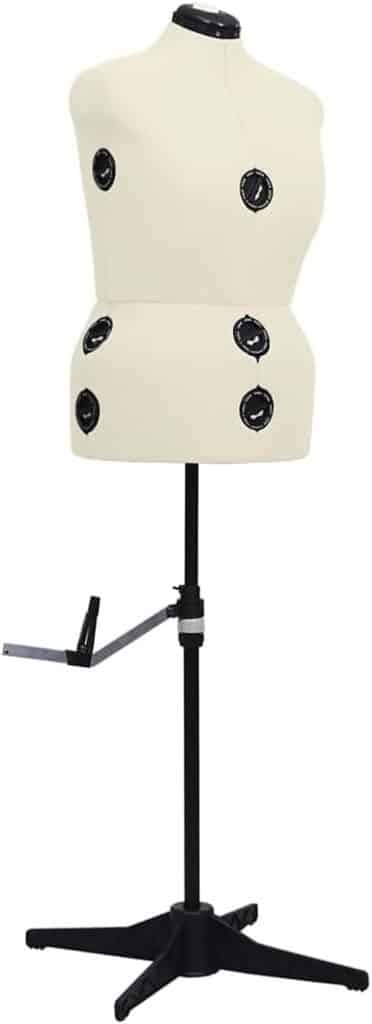 Test du mannequin de couture ajustable VidaXL crème taille L