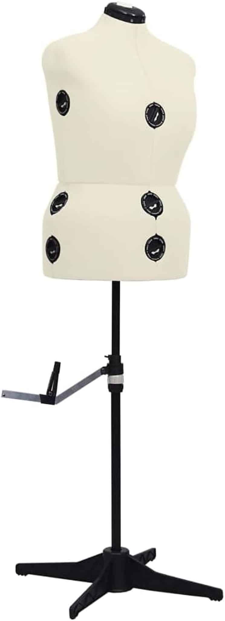 Test du mannequin de couture ajustable VidaXL crème taille L