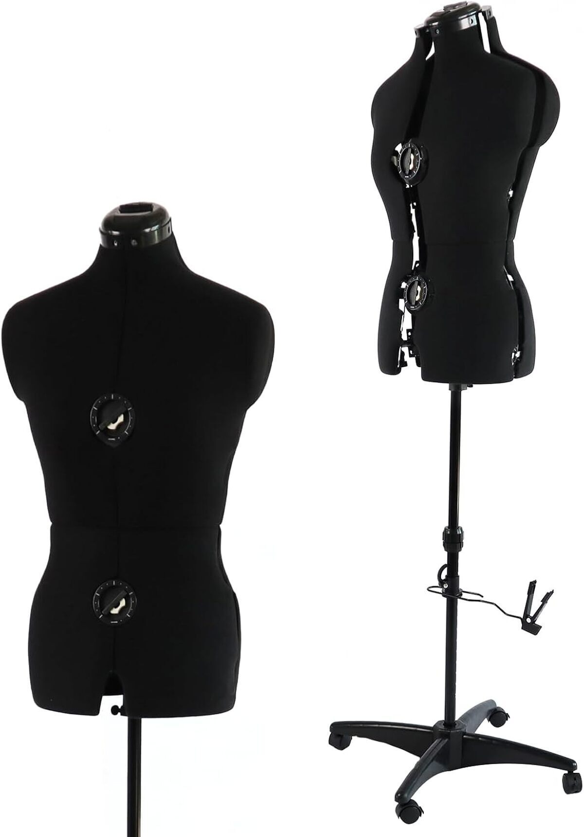 Test : mannequin ajustable PDM worldwide Black dress form, taille 6-14, pour couture et exposition