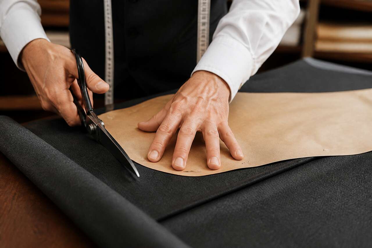 Placer le patron sur le tissu et couper avec précision Placer le patron sur le tissu et couper avec précision