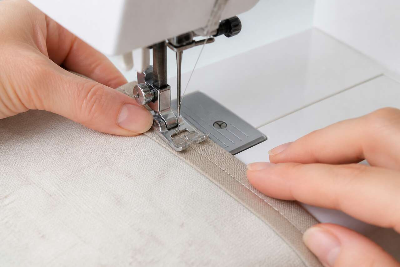 Finition du biais en ligne droite avec 2 coutures : astuces et techniques