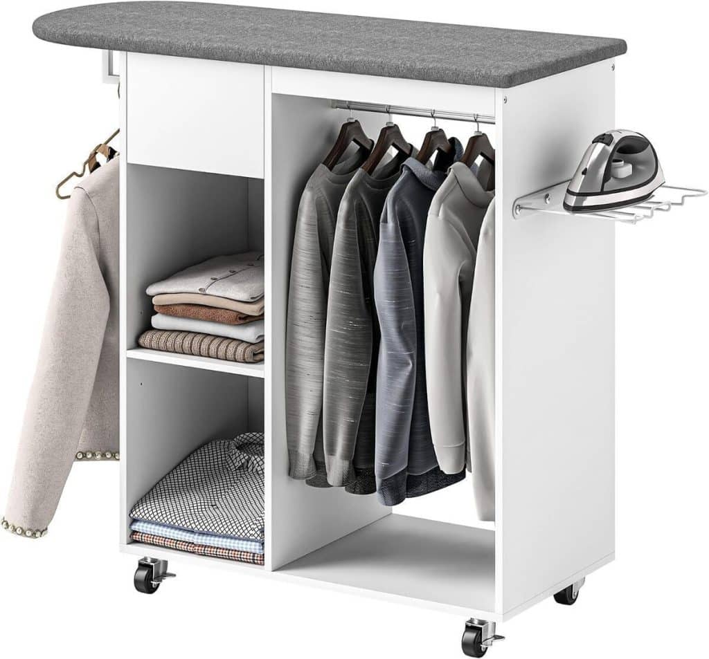 Test de l'armoire à repasser HOMCOM : design et praticité